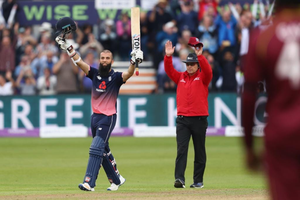 England Vs West Indies: Moeen Ali  hits second Fastest Odi Century for England 