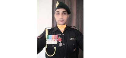 rakesh honoured with indian army sena medal