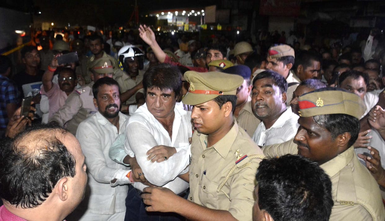BHU protest raj babbar including many leaders arrest 