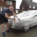  fedup homeowner wraps car after driver parks outside his house