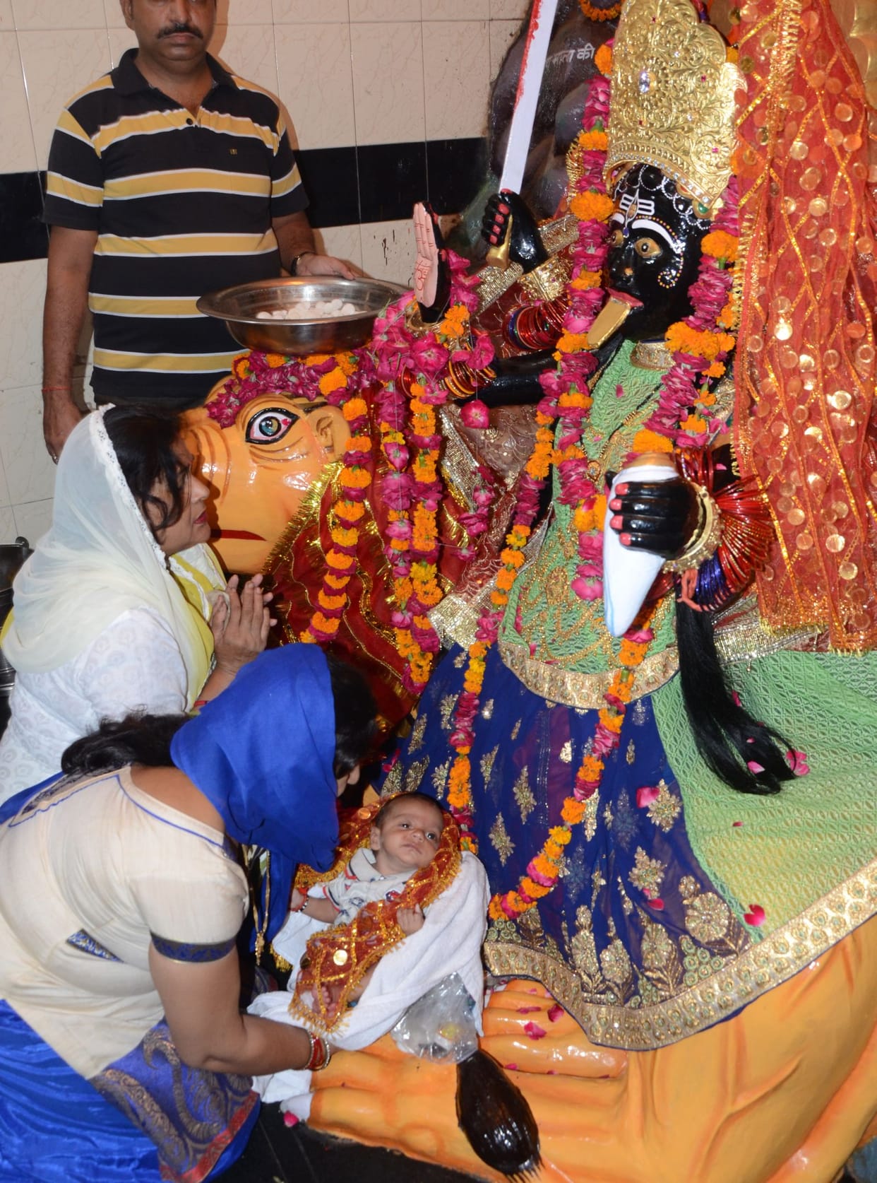 Worship of Mother Kushmanda on the fourth day of Navaratri