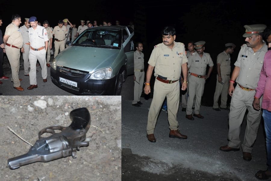 Lucknow police encounter with kidnappers in Lucknow.