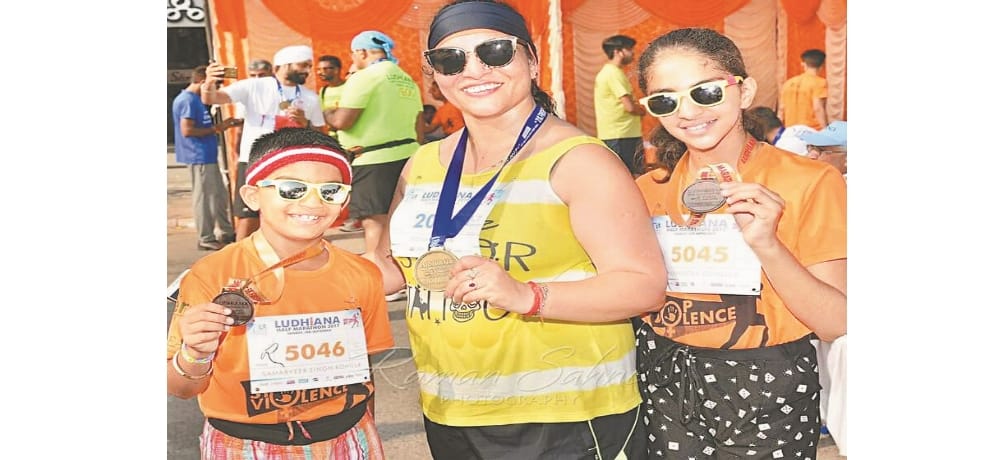 mother daughter and son participated in half marathon