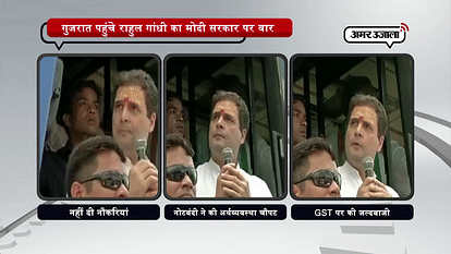 rahul Gandhi on Gujarat visit for election campaign attacks on modi government 