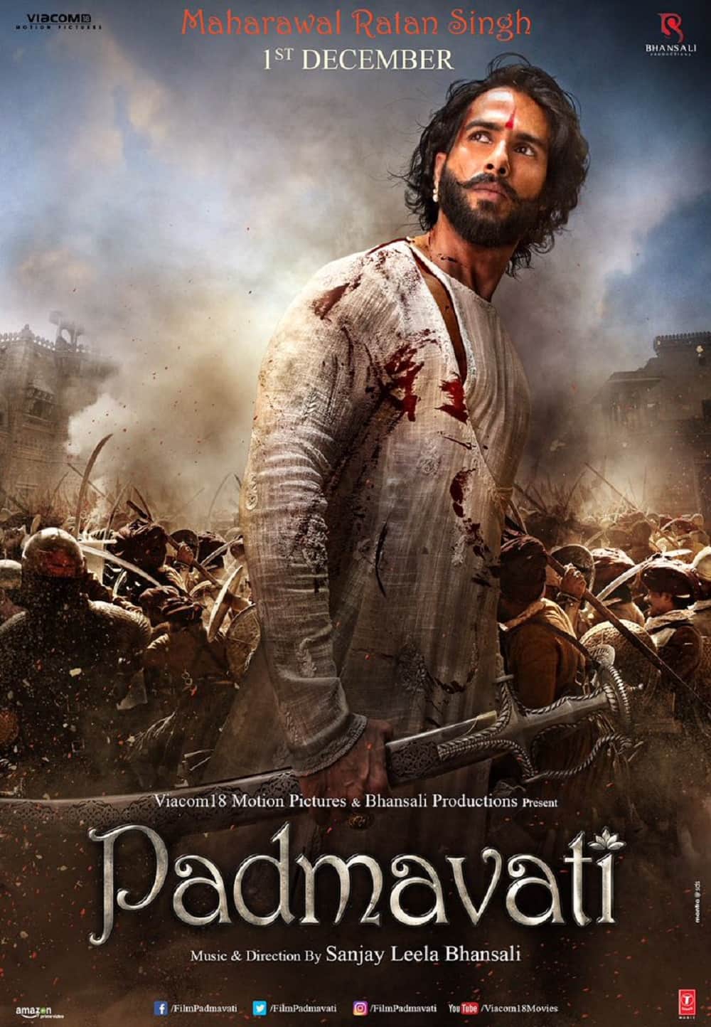 fans reactions over social media on the first look of shahid kapoor and the poster of padmavati