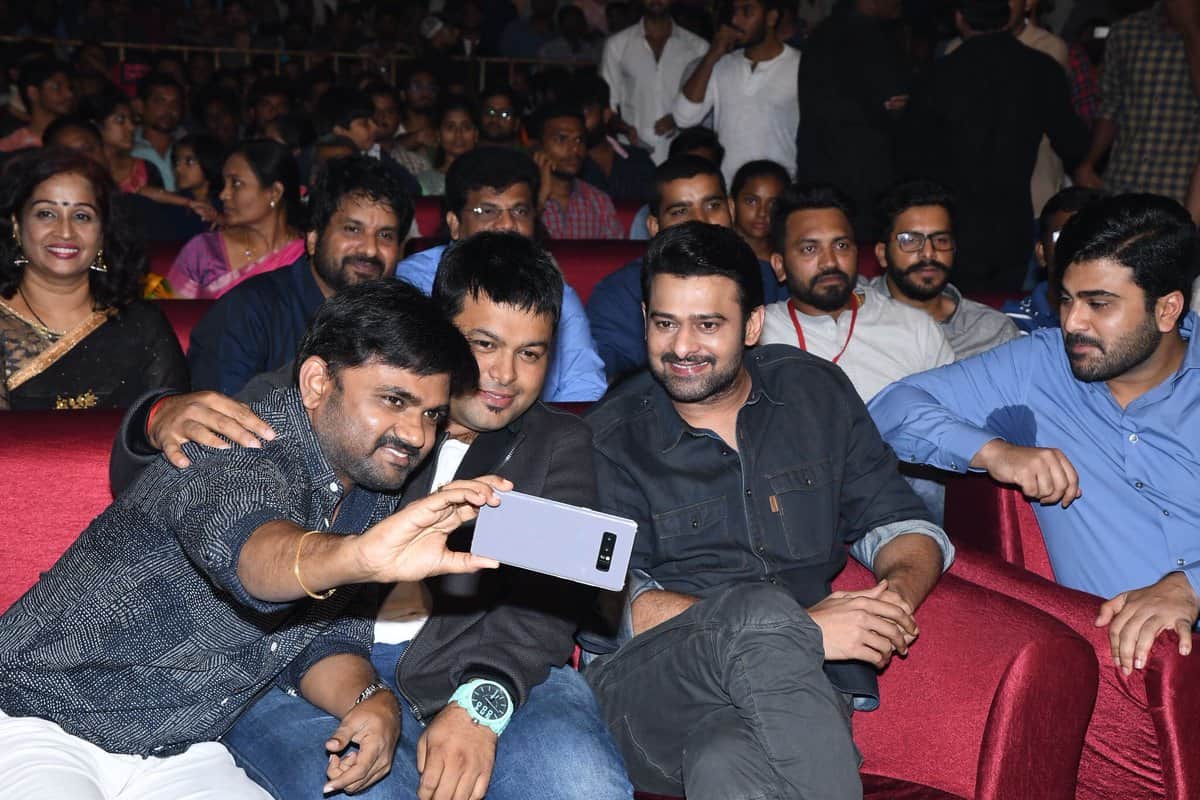 Prabhas attends Telugu film Mahanubhavudu pre-release event