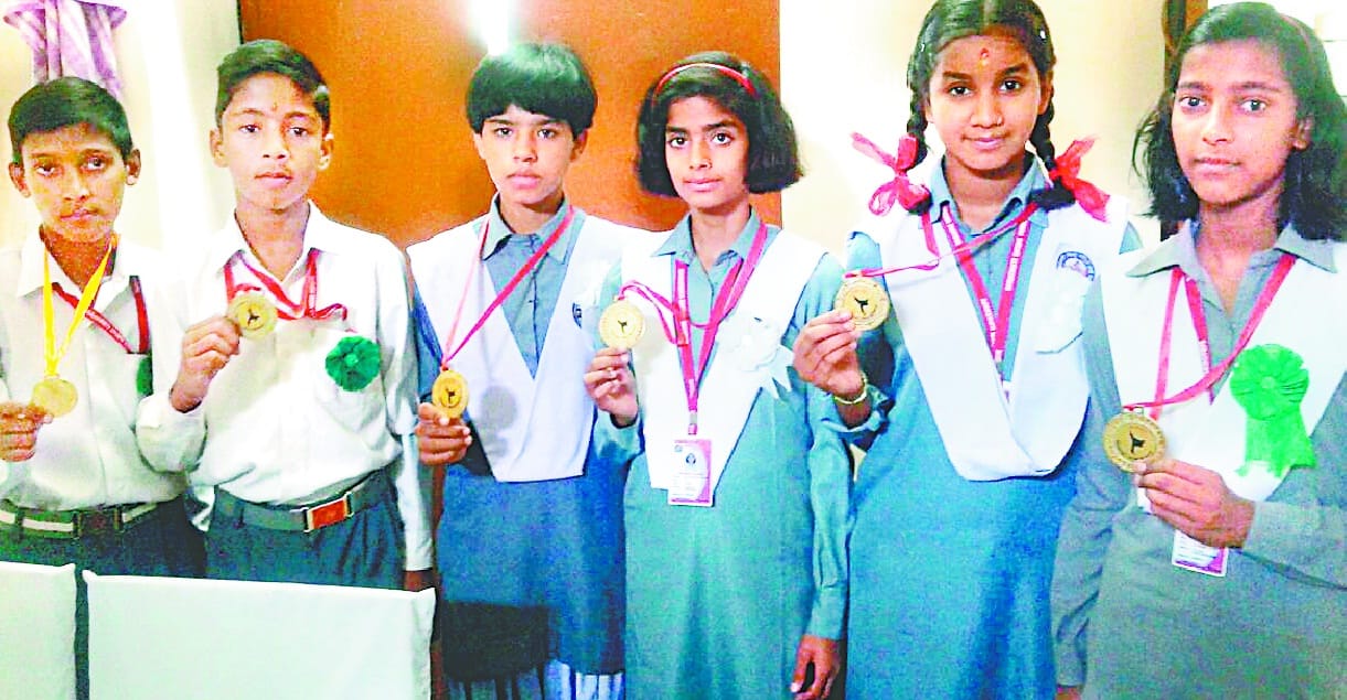 Six children of Shishu Mandir win gold