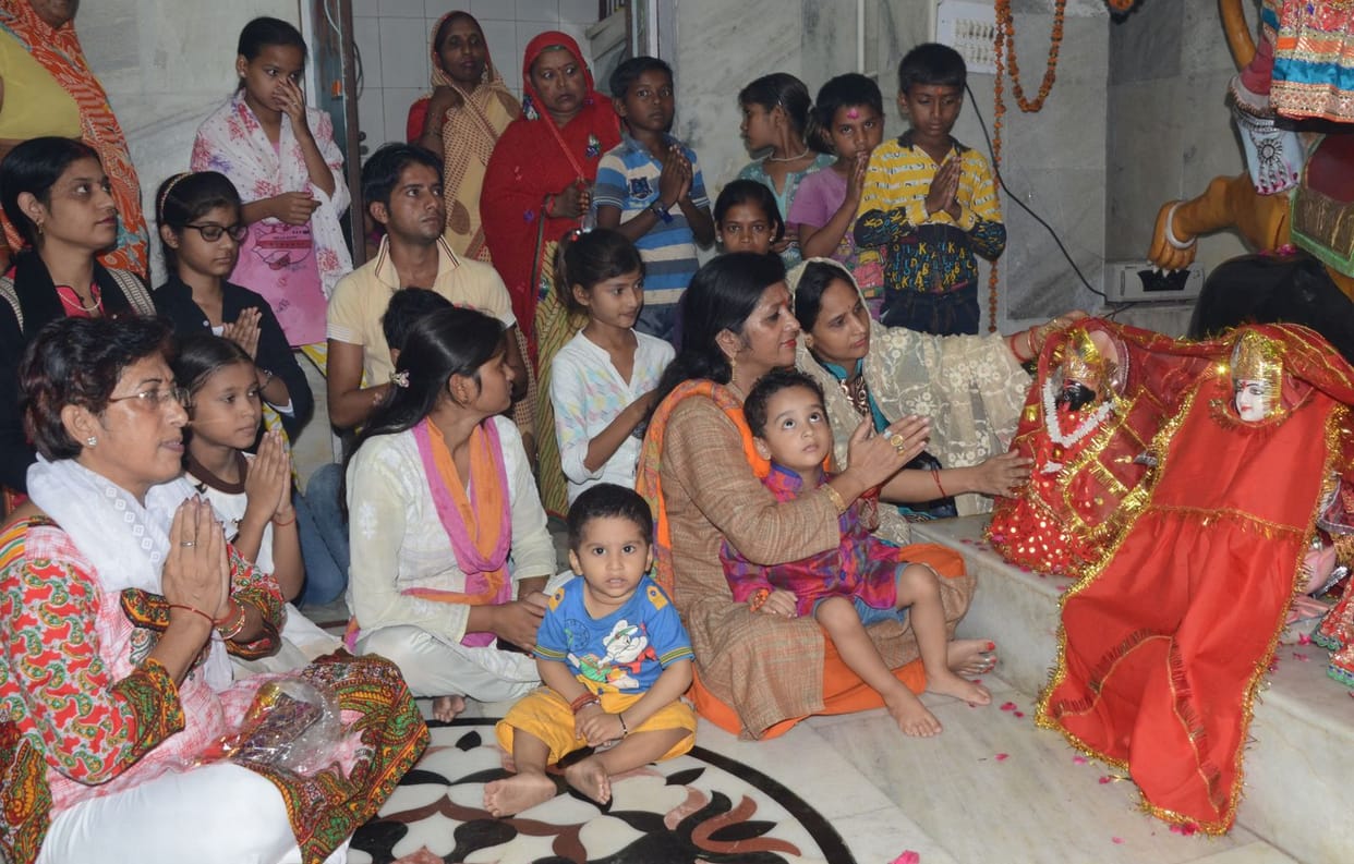 Devotees visits Temple to pray 
