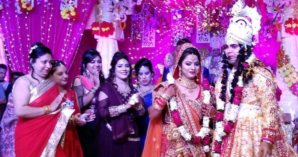 unique marriage, rishabh weds silky in ramleela at sirsa