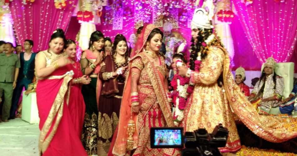 unique marriage, rishabh weds silky in ramleela at sirsa