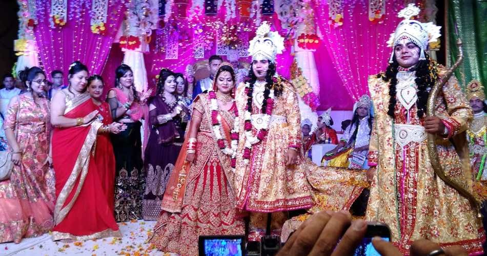 unique marriage, rishabh weds silky in ramleela at sirsa