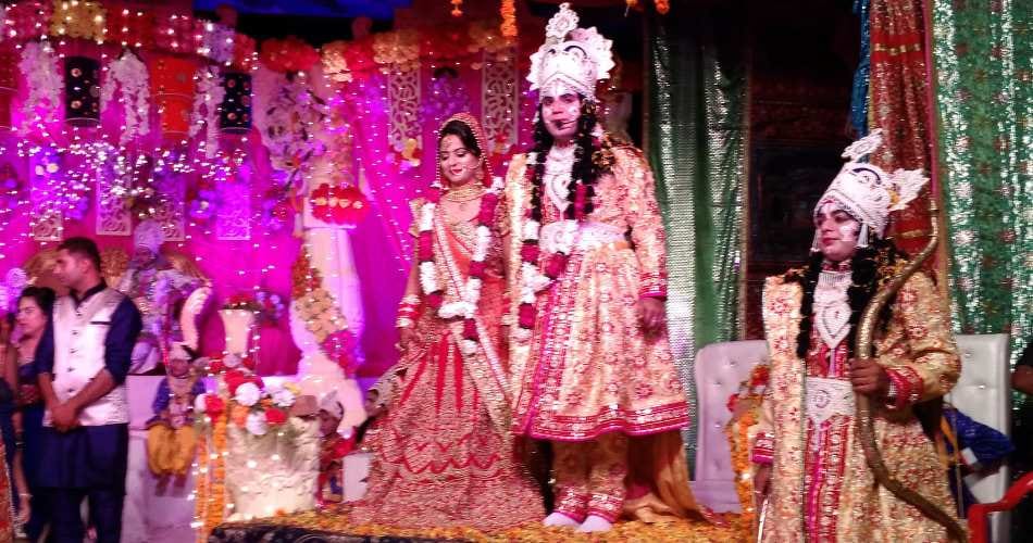 unique marriage, rishabh weds silky in ramleela at sirsa