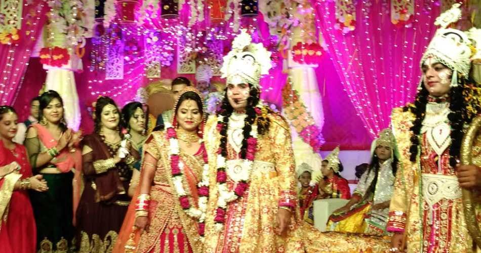 unique marriage, rishabh weds silky in ramleela at sirsa