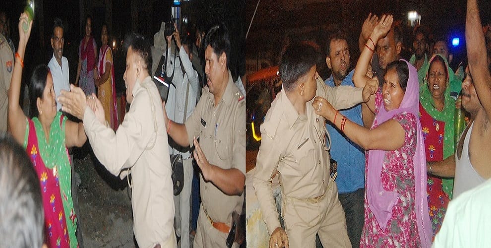 Rape with baby, women entered the police station and beat the police, ruckus