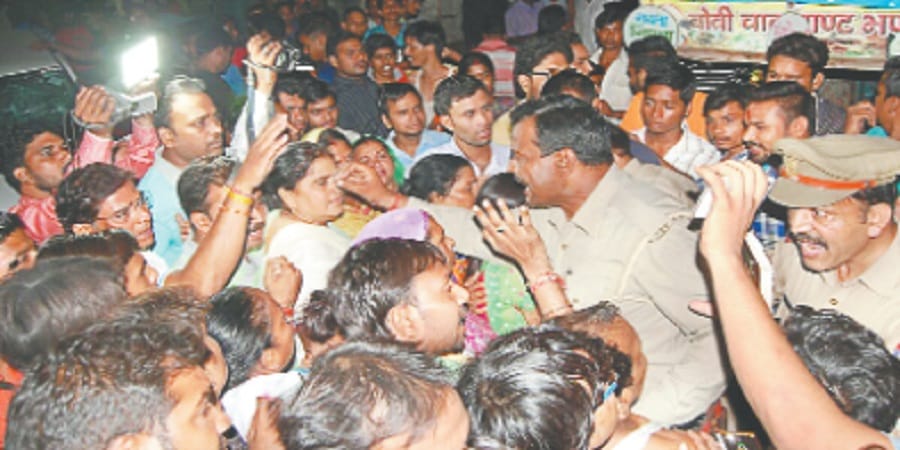 rape : Seeing the baby in pain... beaten the accused
