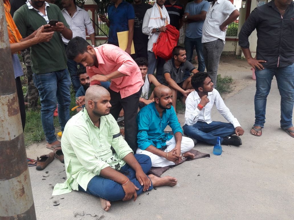 BHU protest tension remain some boys removed his hair against administration