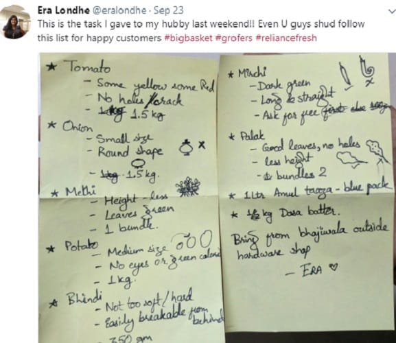 This viral Grocery Shopping List Made By Indian Wife Will Make You laugh