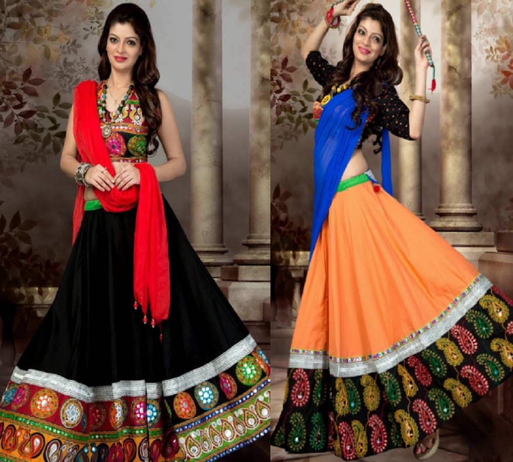 if you want to play Garba than try these light weighted dresses instead of lehenga