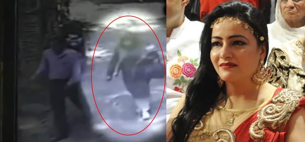 honeypreet caught in cctv footage in delhi, she was seen in burqa outside her lawyer house