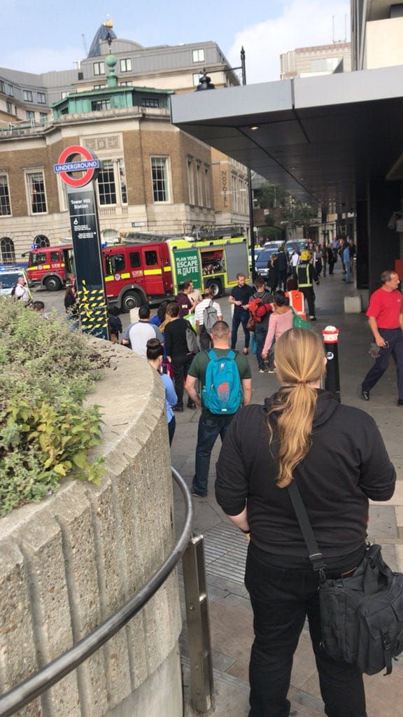 explosion in tower hill station in london 