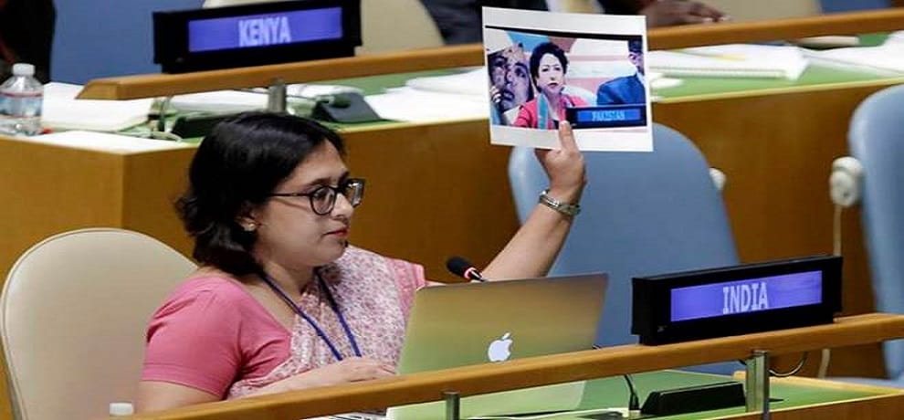Paulomi Tripathi who thrashed Pakistan in UN