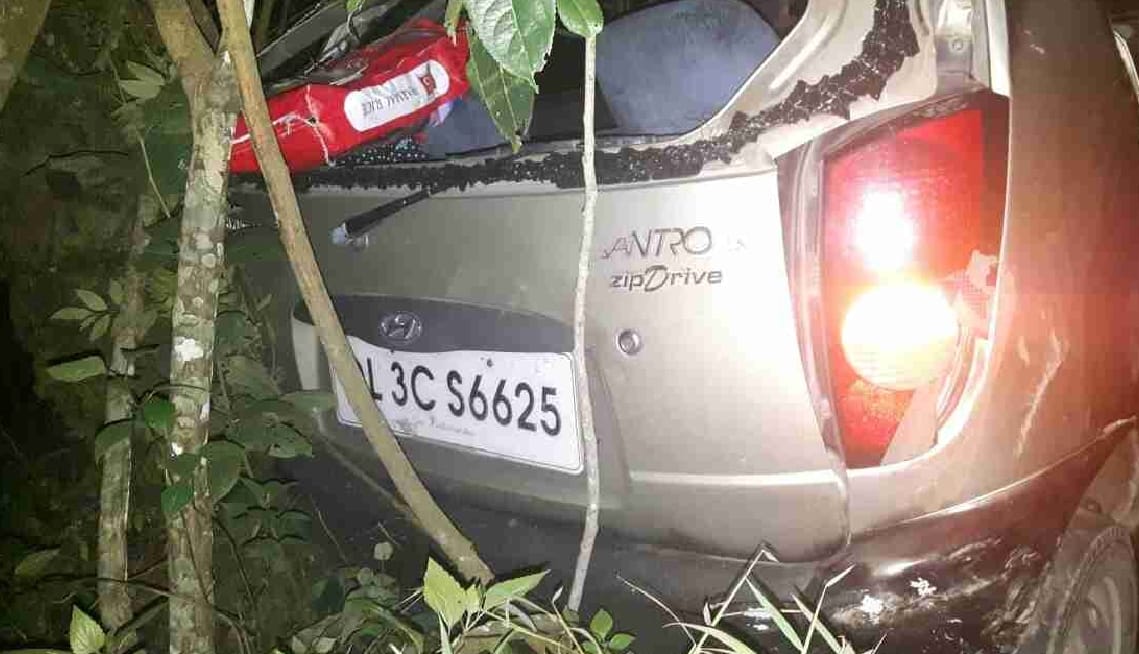 old lady killed and four injured during car fell in ditch in champawat