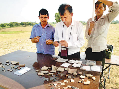 Excavation likely on stone carpet site