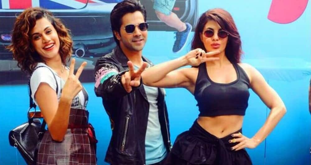 varun dhawan jacqueline fernandez and taapsee pannu starrer judwaa 2 scene leak