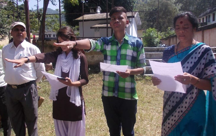 Student union officials took oath in bhikiyasen