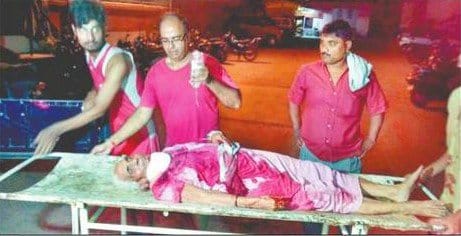 woman in agra attacked by her grandson