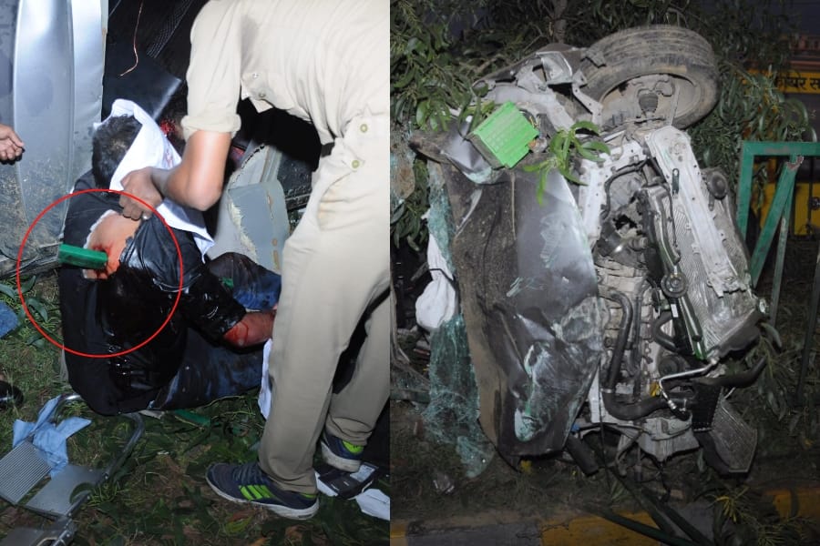  one died in an accident on shaheed path in Lucknow.