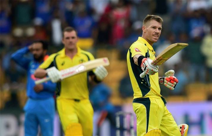 David Warner becomes the first Australian to score a century in his 100th ODI 