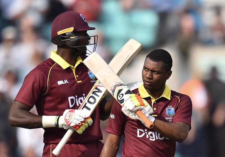 Evin Lewis retires hurt after smashing 176* against england at oval