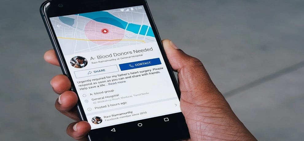 Facebook New Feature in India to Help Increase Blood Donations