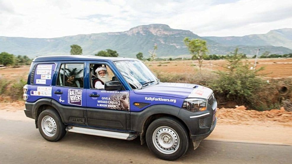 jaggi vasudev reach jaipur with rally for rivers