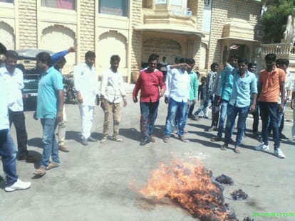 Protests on Padmavati in Jaisalmer