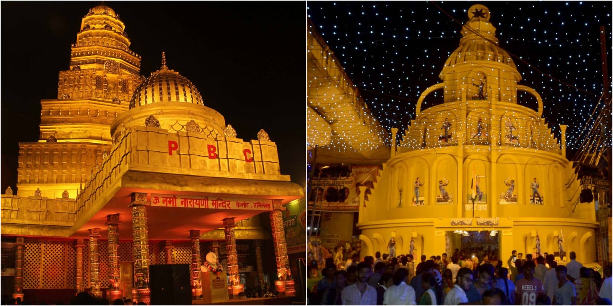 varanasi navratri pandal see photos