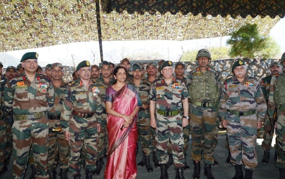 Defence minister nirmala sitaraman visit jammu kashmir