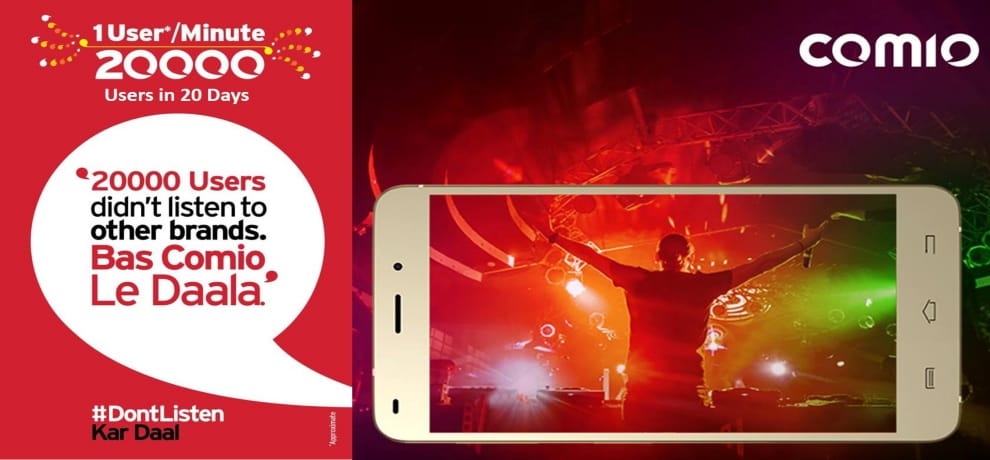 Comio Sells 20000 Plus Units of Smartphones Within 20 days
