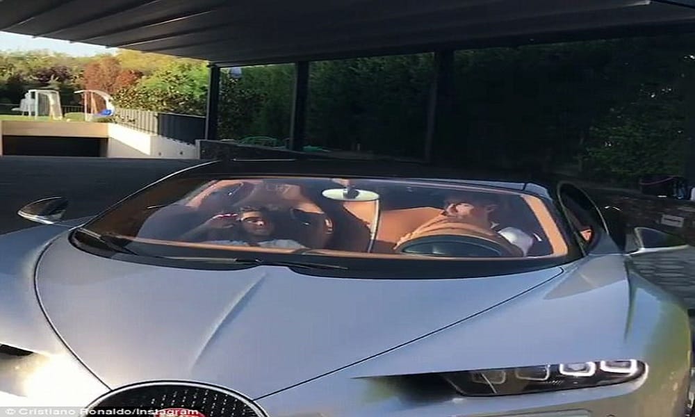 Footballer Cristiano Ronaldo shows off Buggati Chiron worth Rs 19 crore