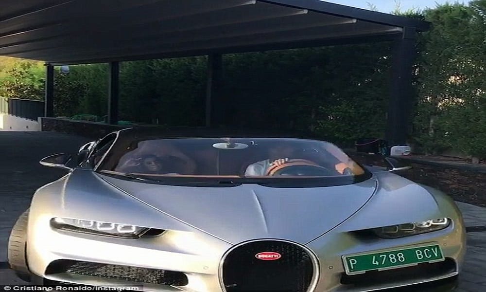 Footballer Cristiano Ronaldo shows off Buggati Chiron worth Rs 19 crore