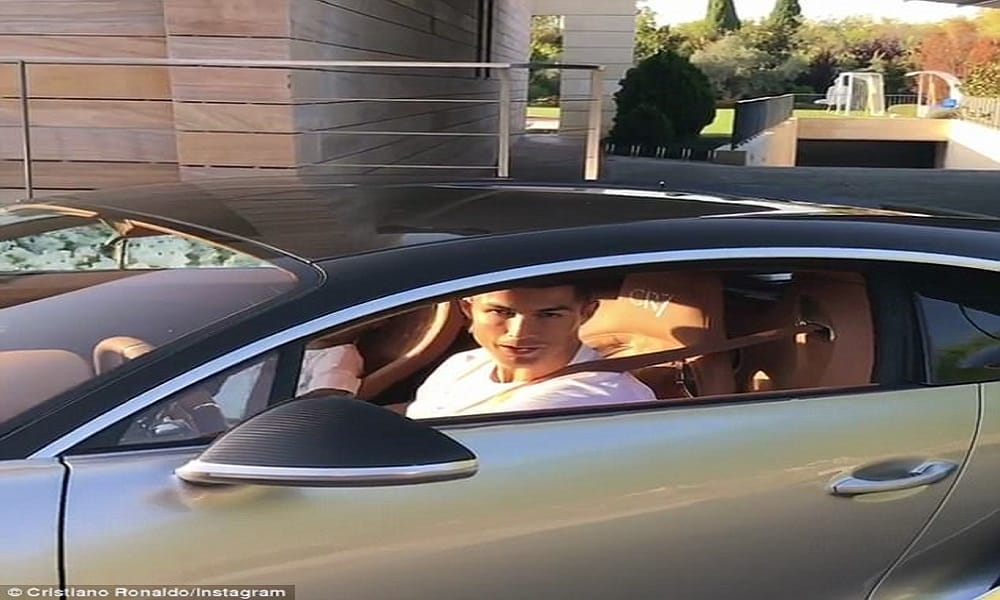 Footballer Cristiano Ronaldo shows off Buggati Chiron worth Rs 19 crore
