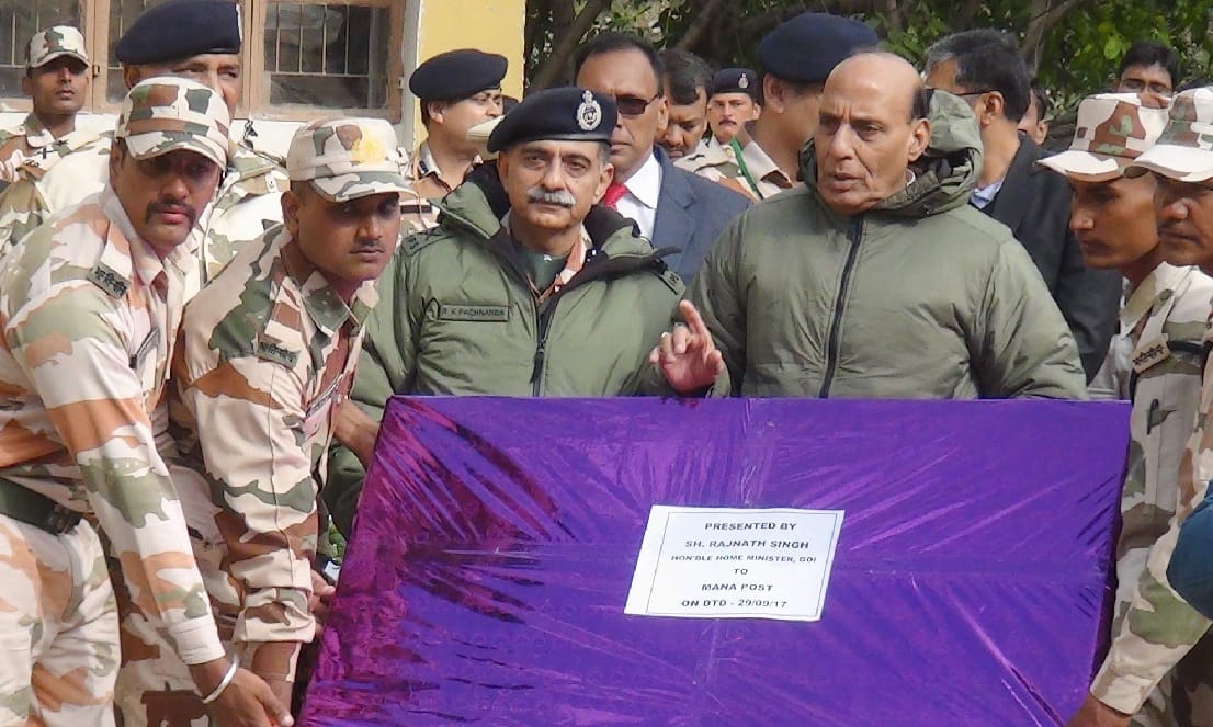 Rajnath singh gave special dussehra gift to itbp soldiers in mana village