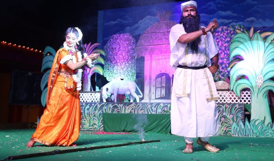 ram rahim came as rawan in ramlila in delhi 