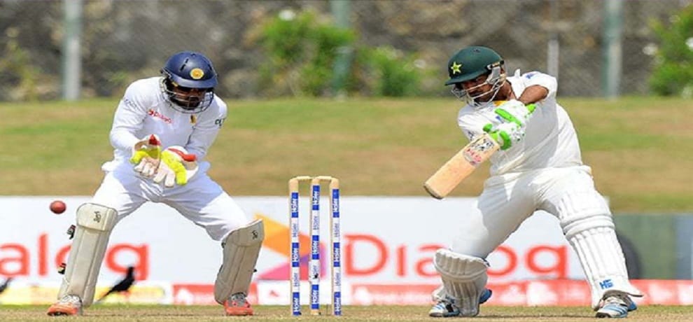  pakistan is strong against sri lanka in first test at abu dhabi  
