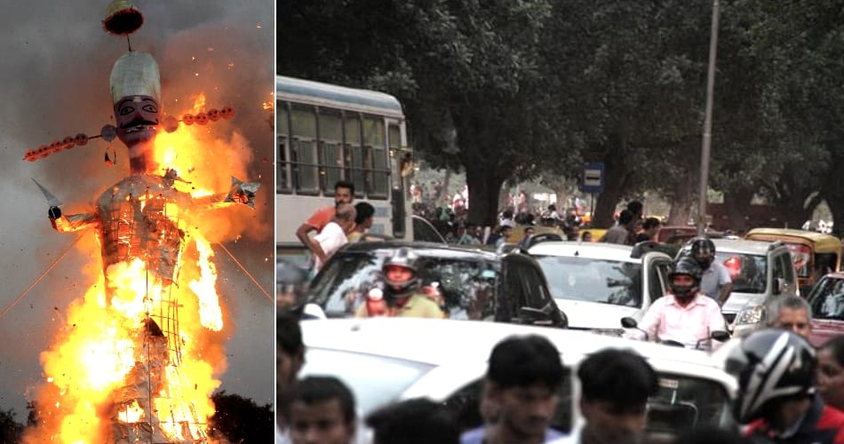 Dussehra traffic jam in chandigarh, city news