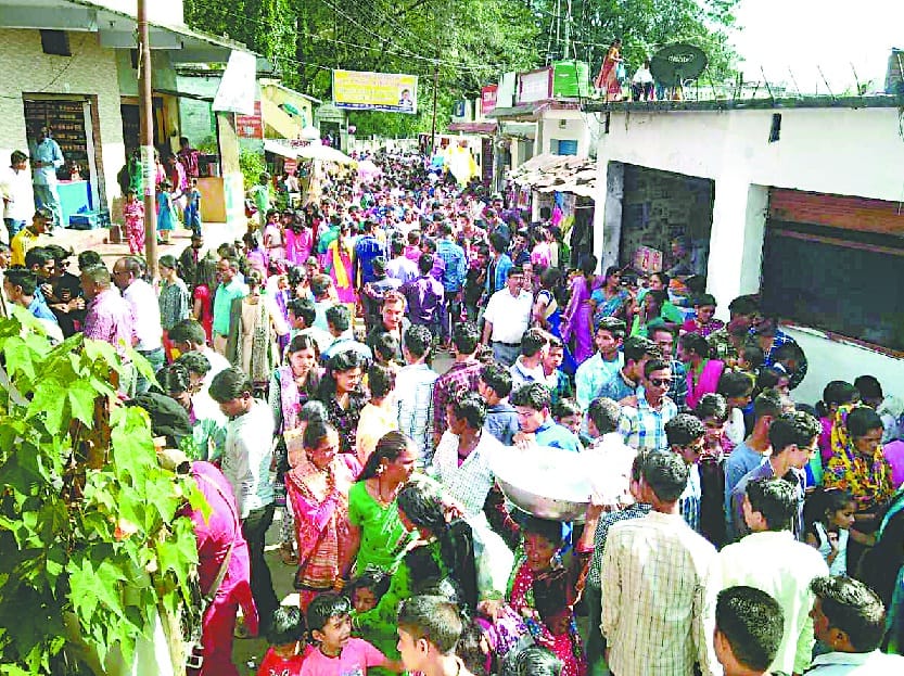 Thousands of people gathered at the Kalika temple fair