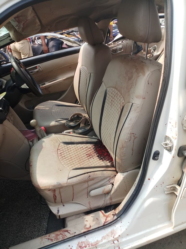 Accident in aliganj in Lucknow.