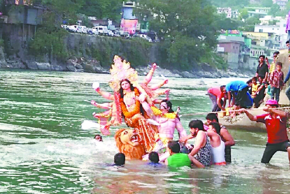 Durga Puja Festival with idol immersion