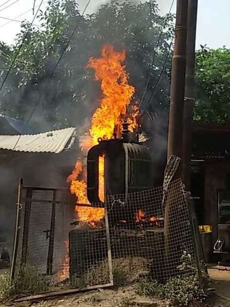transformer caught fire in saraimeer